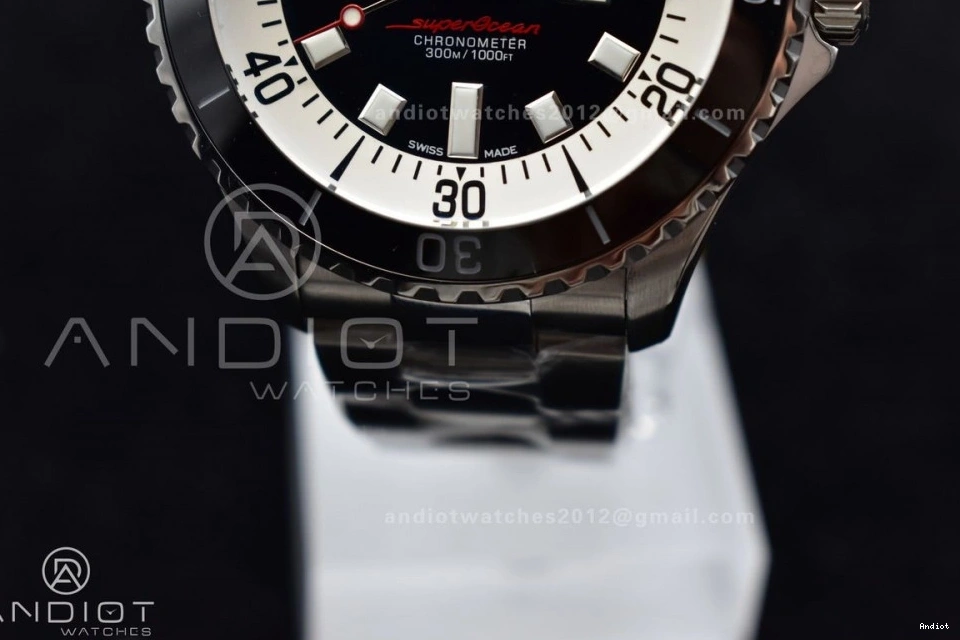 A 44 on TF Best White Black Automatic SunProtective Bracelet SS SuperOcean 475 Dial 1:1 Edition 0710